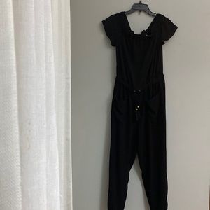 Michael Kors womens black light weight romper size L